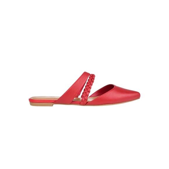 Journee Collection Women's Olivea Braided Slide Mules Red Size 10 N - Picture 2 of 4